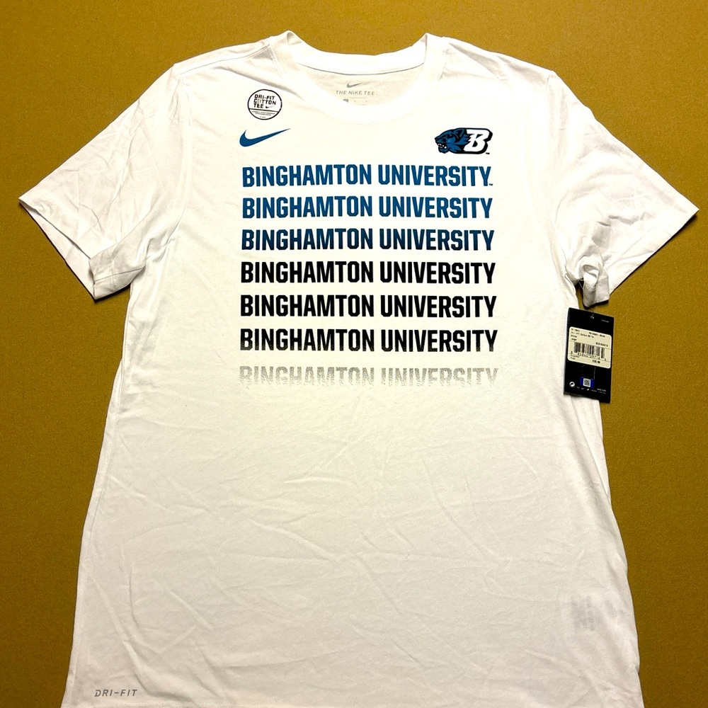 New Large Nike Tee White Binghamton University Bearcats T-Shirt Men’s Size L